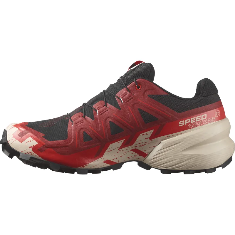 Salomon Speedcross 6 GTX Men's Trail Running Shoe in Black/Red Dahlia/Poppy Red-3